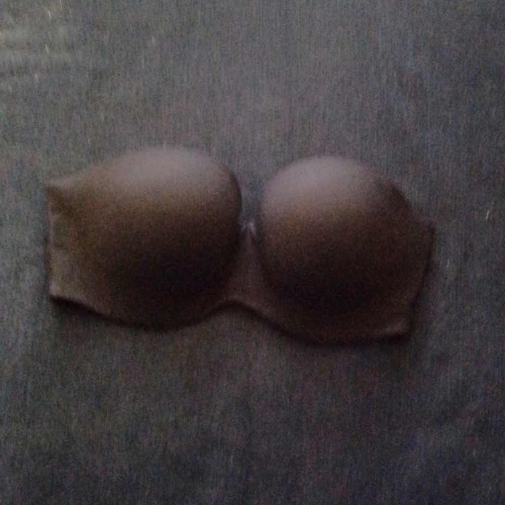 Body by Victoria's Secret (32DD/E70) Black Lightly-Lined Strapless Underwire Bra